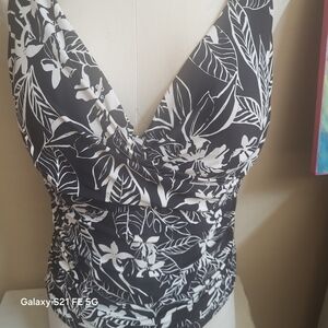 Black One-Piece Swimsuit — Supportive Comfort